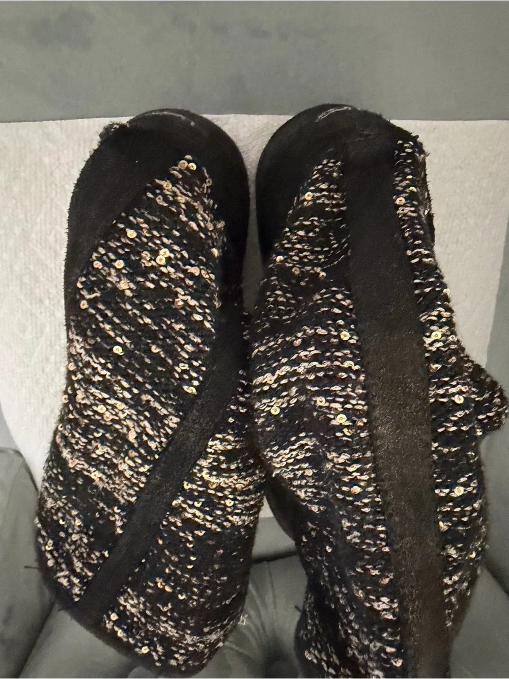 UGG Cozy Black Knit-Trim Women's Slipper Boots